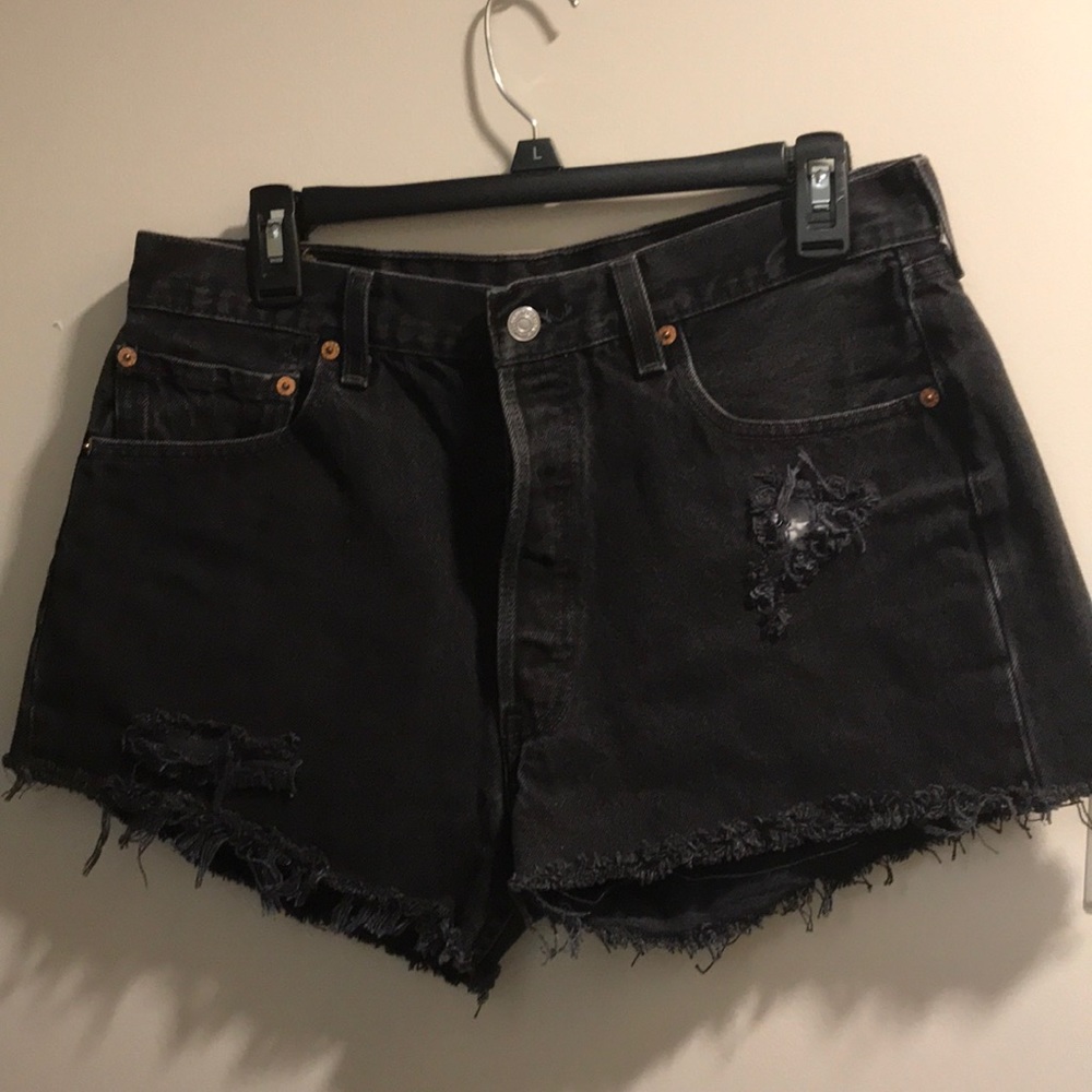 Black Denim Shorts